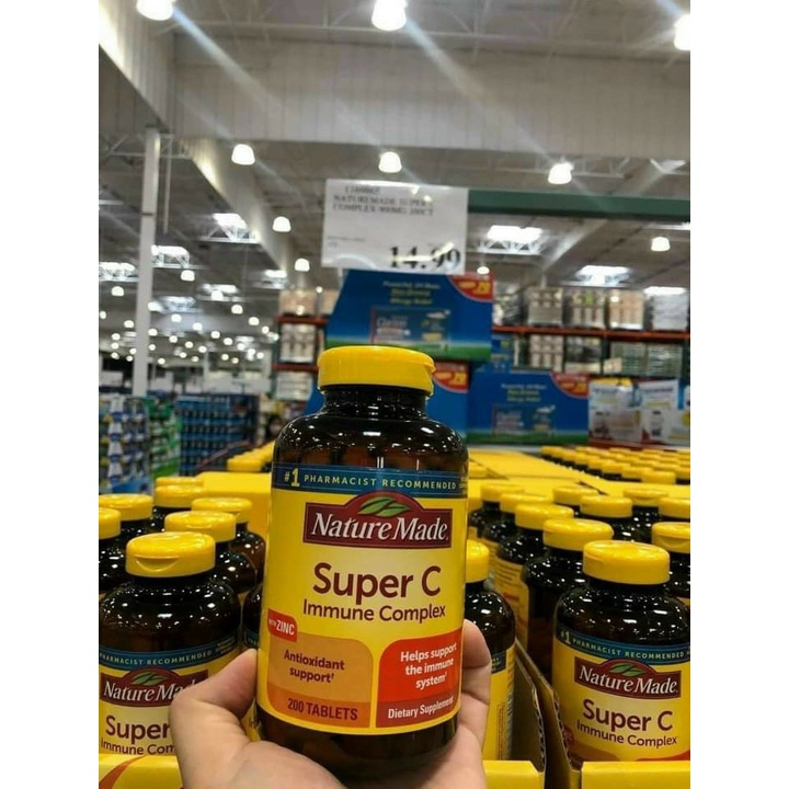 Viên Super C tăng cường hệ thống miễn dịch Nature Made Super C Immune Complex 200 viên