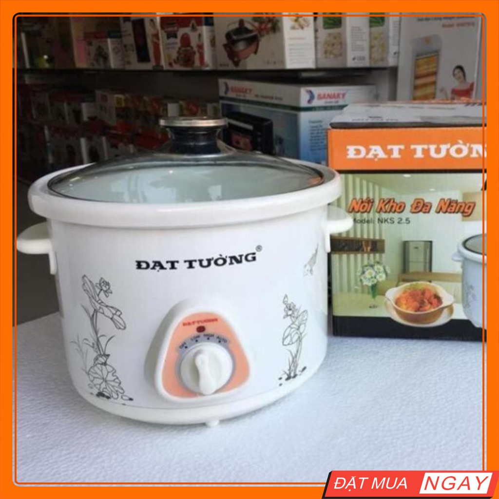 Nồi Kho Cá Điện Đạt Tường (2,5 L) – Nồi Hầm Cháo Chậm Đa Năng Chính Hãng Giữ Nhiệt Cực Tốt