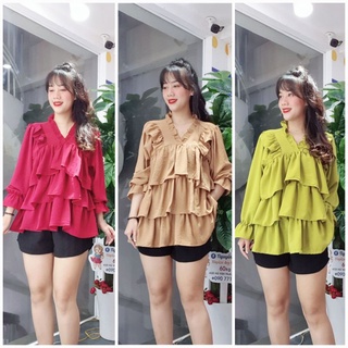 [BIGSIZE] ÁO BABYDOLL NHÚNG BÈO TẦNG 55KG - 95KG [Bigsize Nguyễn Phi Phụng]