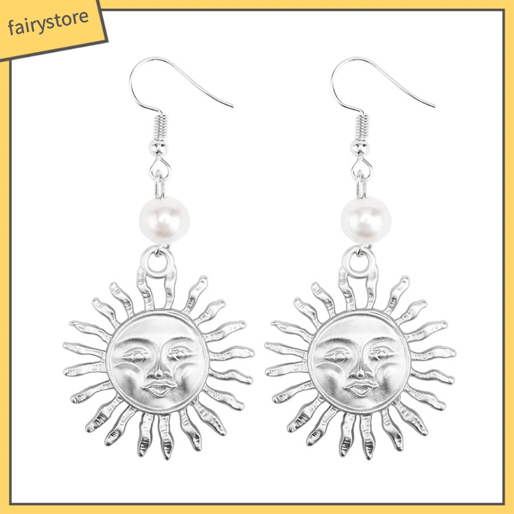 Hoa tai kiểu dáng mặt trời mỉm cười thời trang cá tính