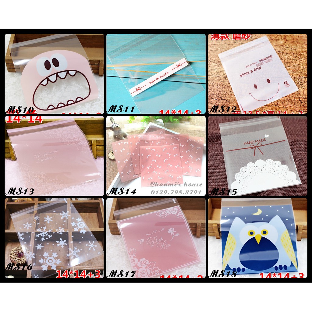 Túi bánh quy 14x14(100 túi)