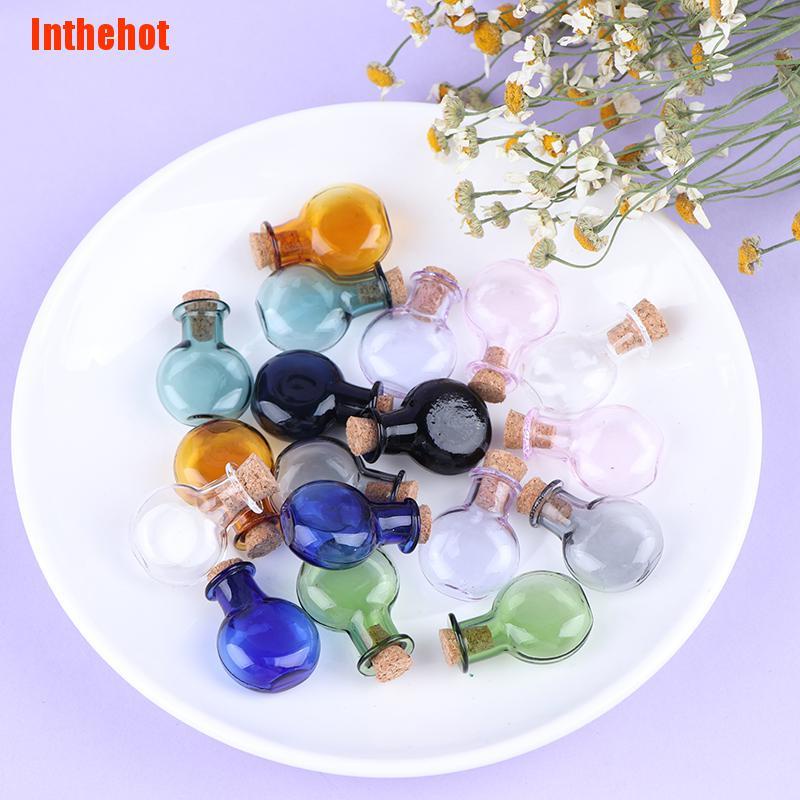 Set 2 Lọ Thủy Tinh mini Nhiều Màu Sắc Trang Trí Nhà Búp Bê