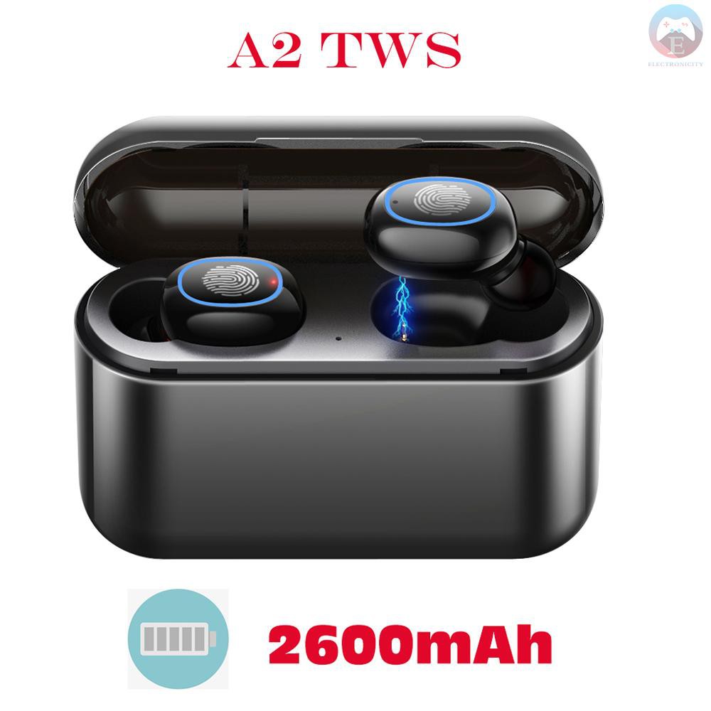 tai nghe không dây A2 TWS BT 5.0 âm thanh hifi kèm cục sạc 1500mAh cho điện thoại