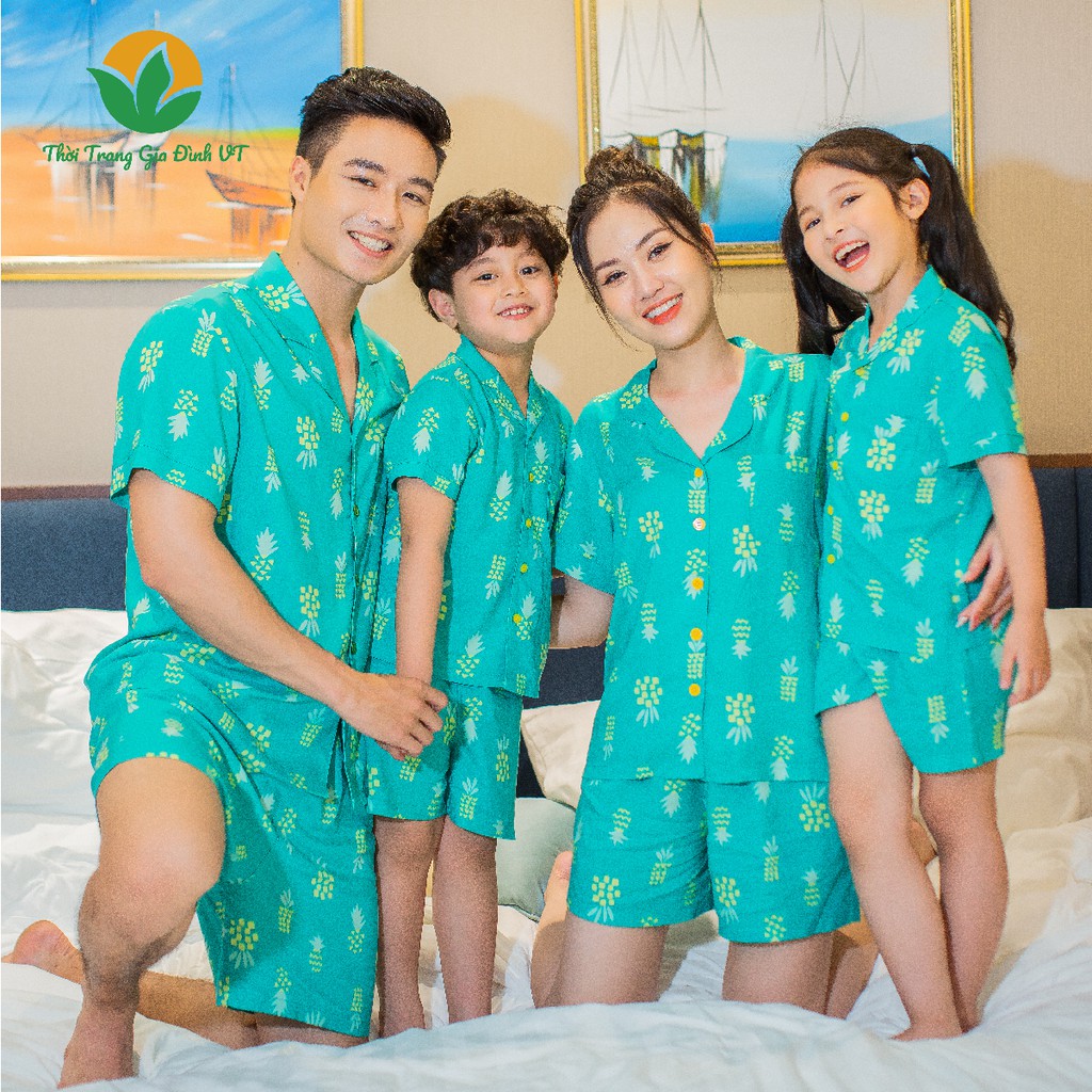 Bộ pijama lanh quần đùi áo cộc tay nữ B03.2111 - Thời Trang Gia Đình VT