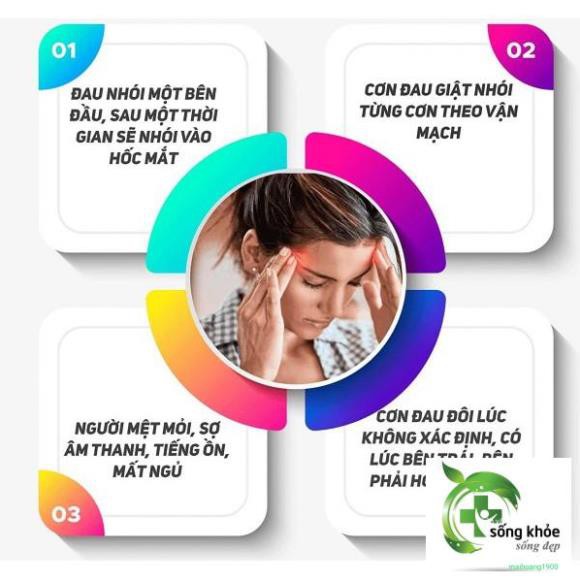 MIGRIN giảm đau nửa đầu [Chính Hãng] - giúp giảm đau nửa đầu và thiếu máu não mãn tính
