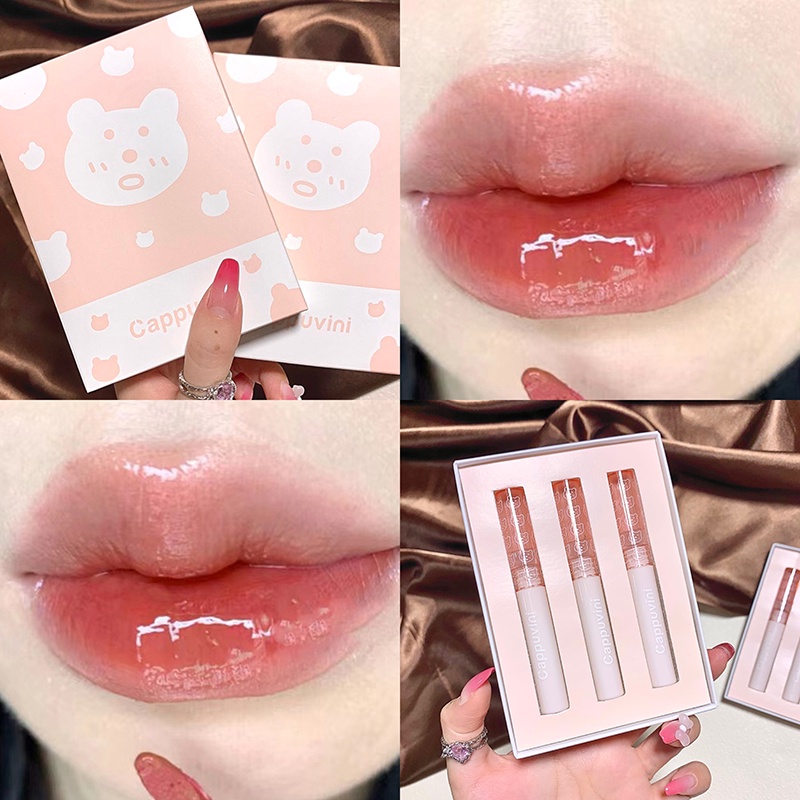 Set 3 Son tint CAPPUVINI Dạng Lỏng Dưỡng Ẩm