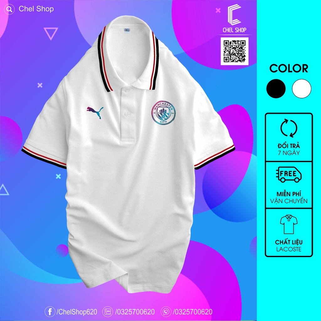 Áo polo 2V cao cấp Man City gradient 2021/22 [ẢNH THẬT]