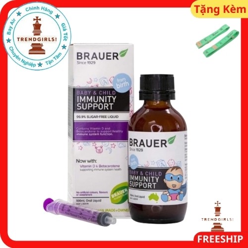 Siro Brauer Immunity Tăng Đề Kháng 100ml Cho Trẻ Sơ Sinh Đến 12 Tuổi