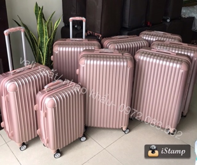 VALI SỌC BO GÓC LOẠI 1, LÓT TRONG CHẤM BI