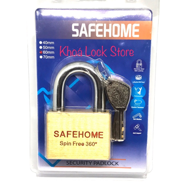 Ổ khoá SAFEHOME 6 phân an toàn tuyệt đối