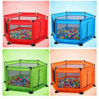 Nhà bóng , quây bóng lục giác cho bé tặng kèm 15 bóng