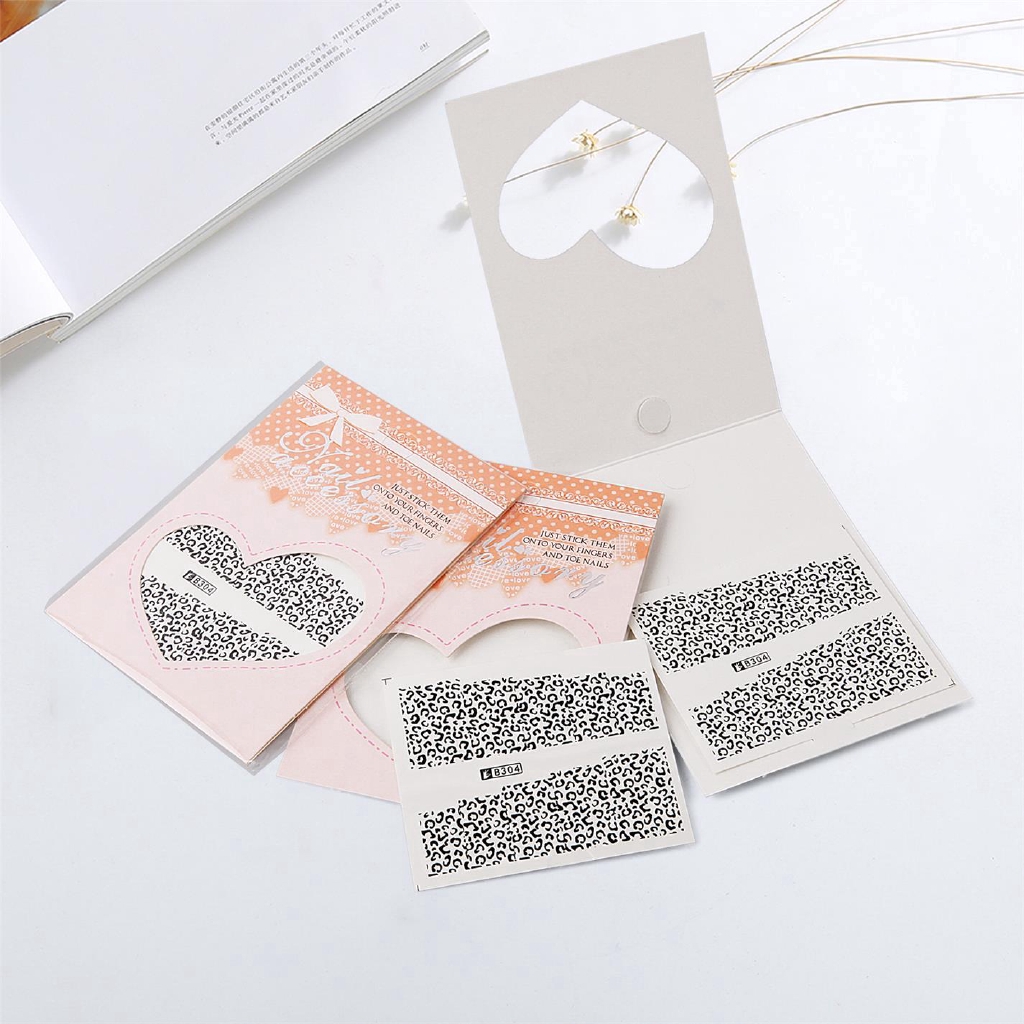 Tờ Miếng Dán Trang Trí Móng Tay Họa Tiết Da Báo Đẹp Mắt
