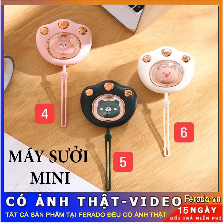 Máy sưởi ấm mini cầm tay 2400 Mah hình chân mèo thông minh, nhỏ gọn
