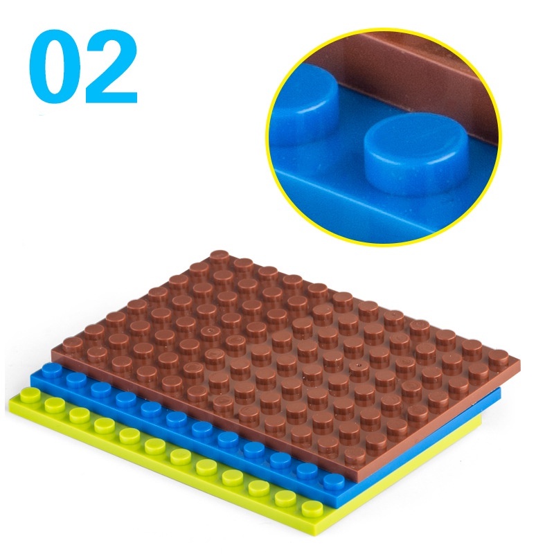 Đế Nhựa Khối Xây Dựng 16*16 Điểm 12.8*12.8CM Tương Thích Lego Đồ Chơi