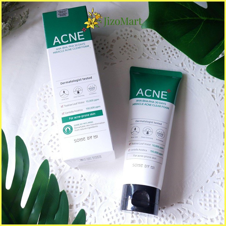 Sữa Rửa Mặt Tràm Trà Giảm Mụn Some By Mi AHA-BHA-PHA 30 Days Miracle Acne Clear Foam 100ml & 30ml | BigBuy360 - bigbuy360.vn