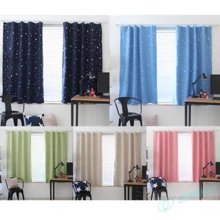 Rèm cửa sổ che toàn phần in họa tiết sao có móc treo cho phòng khách / ban công