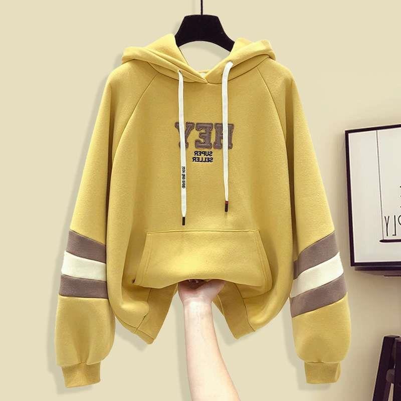 Áo Hoodie Dày Dặn Phối Màu Thời Trang Mới 2022 Cho Nữ