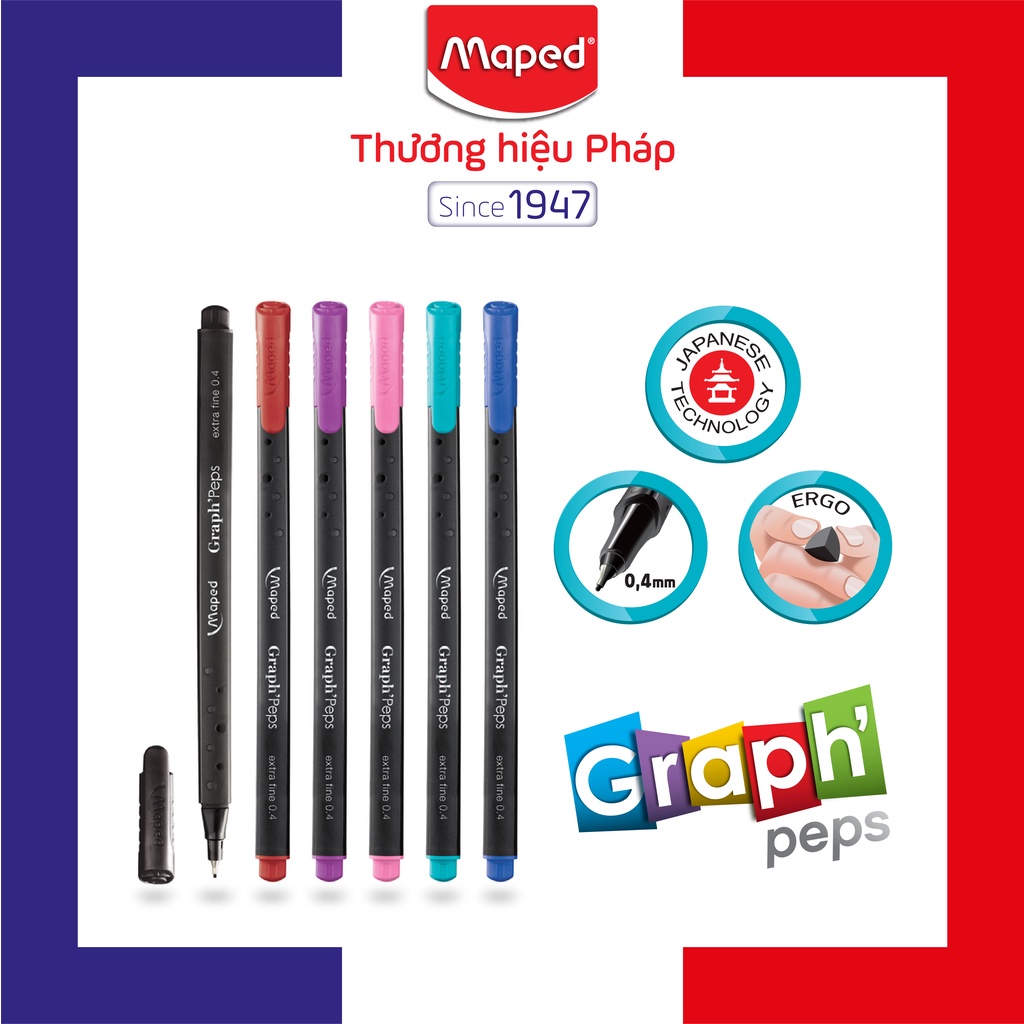 MAPED - Viết kim Graph' Peps nhiều màu sắc - 1 cây