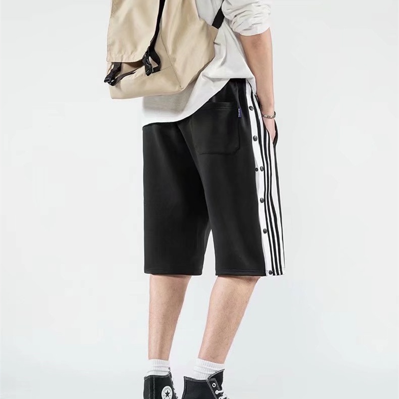 Quần Short Thể Thao Ống Rộng Kẻ Sọc Hai Bên Hông Thoải Mái Thời Trang Mùa Hè Cho Nam