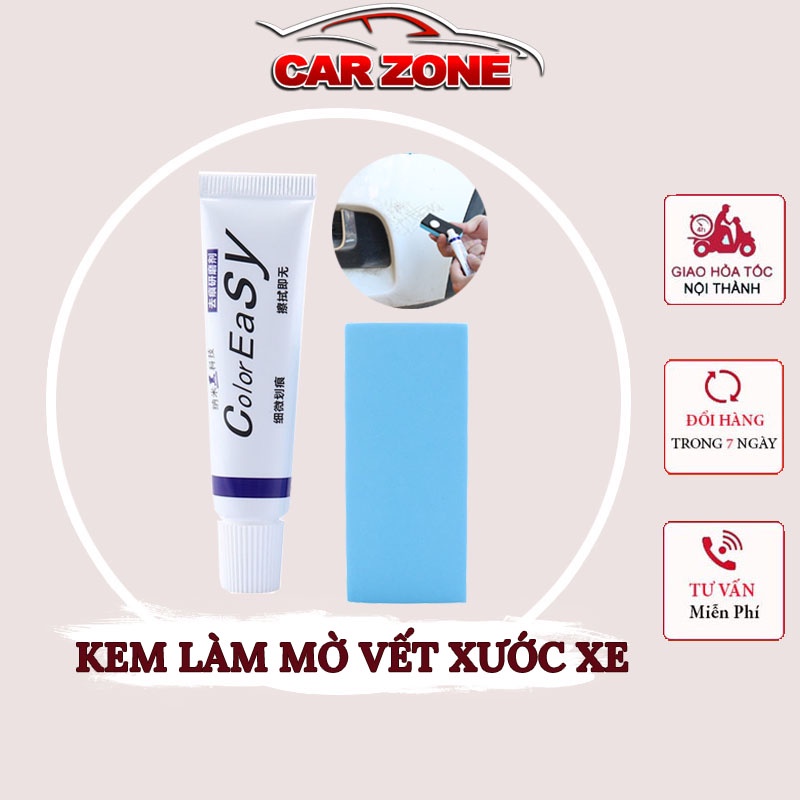 Kem Làm Mờ Vết Xước Xe Ô Tô,Xe Máy - Tặng Kèm Miếng Bọt Biển Đánh Bóng Xe
