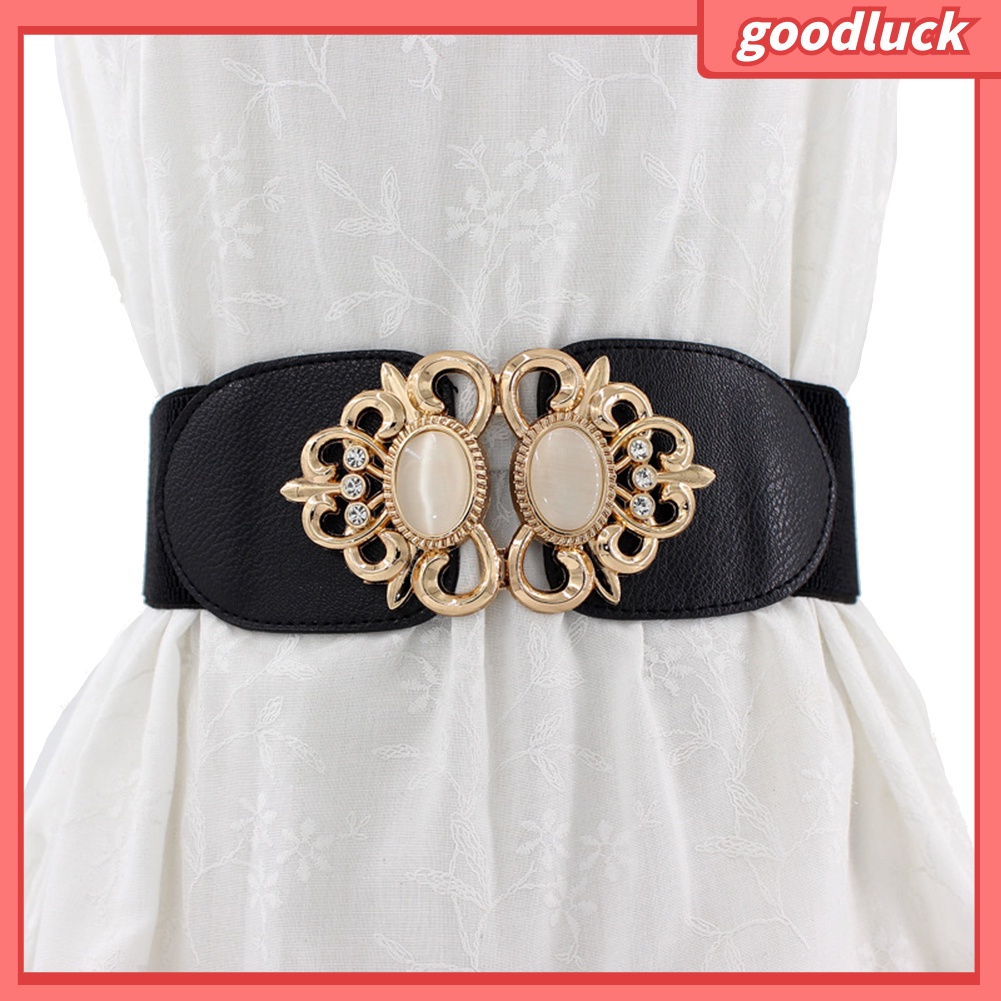 Thắt Lưng Co Giãn Đính Đá Opal Giả Thời Trang Cho Nữ