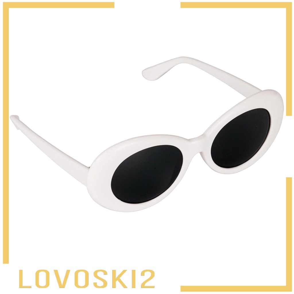 Oval Inspired Clout Goggles Round Fashion Sunglasses White