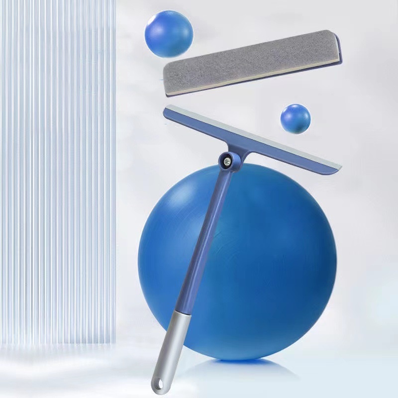 Cây lau kính 3 chức năng cán xoay 360 độ kiểu dáng nhỏ gọn màu cam