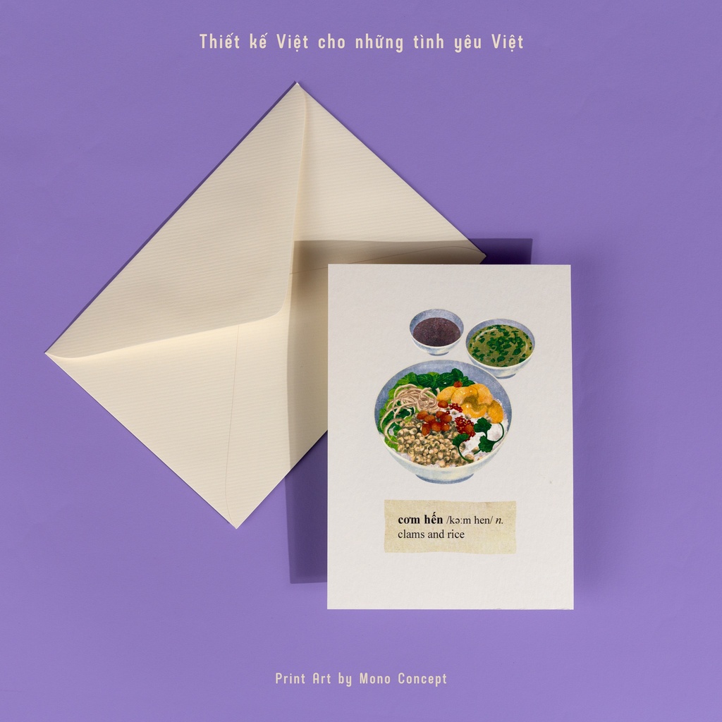 Postcard món ăn Việt Nam