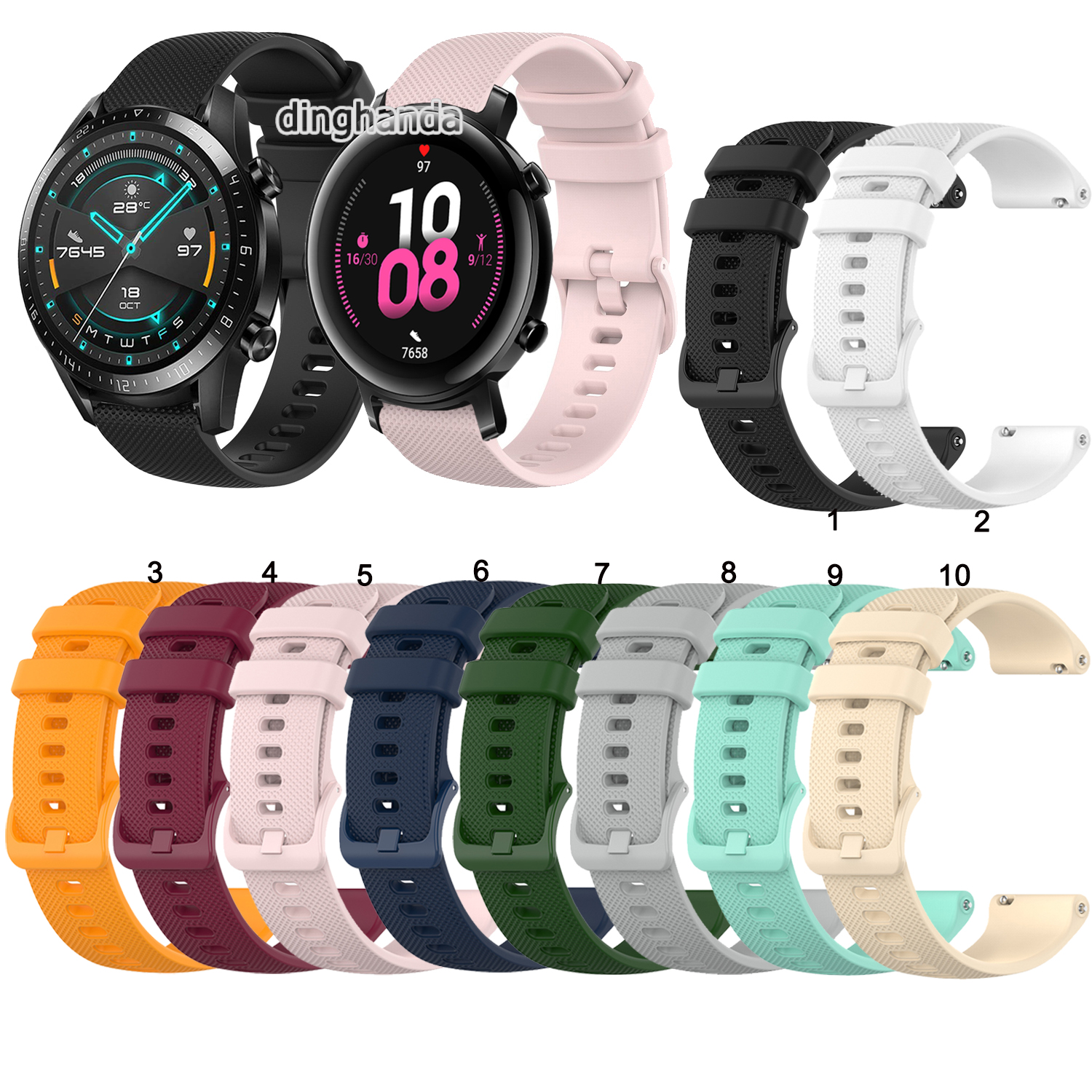 Silicone Strap Watch Band for Huawei Watch GT 2 GT2e GT2 Pro