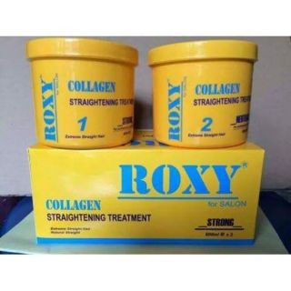 Kem Duỗi Tóc Cao Cấp Collagen Roxy Siêu khỏe 600ML X 2