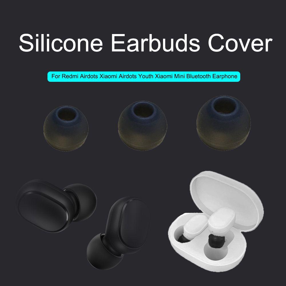 MAYSHOW Vỏ Bọc Tai Nghe Bằng Silicone Màu Đen Thoải Mái Chống Bụi Không Đau Cho Redmi Airdots