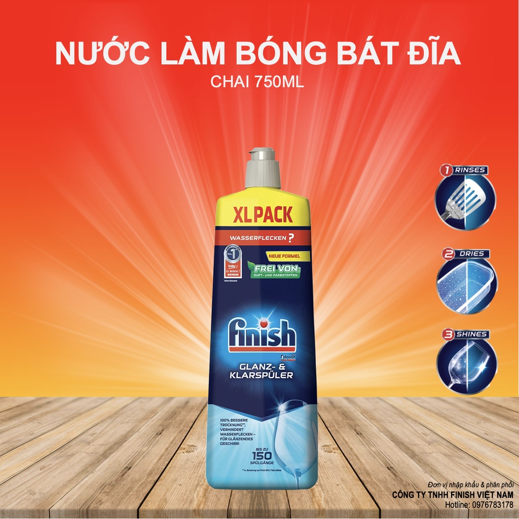 Combo 05 Món Viên Rửa Chén Finish Classic Mega Rửa Cực Sạch Nhập Khẩu Châu Âu Chính Hãng 110 Viên/hộp