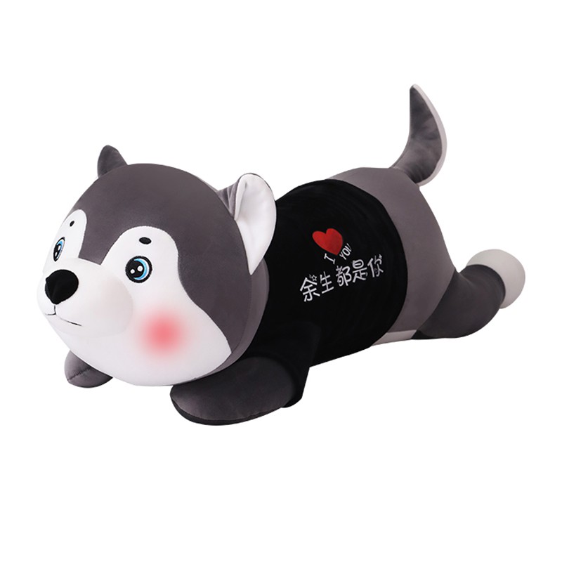 Gối Ôm Nhồi Bông Hình Chó Husky Dễ Thương