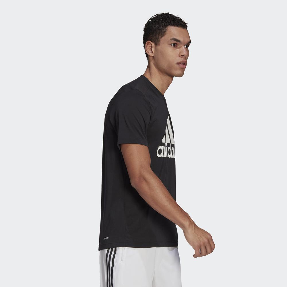 Áo Tee adidas TRAINING Nam Áo Thun Logo Thể Thao Feelready AEROREADY Designed 2 Move Màu đen GT3109