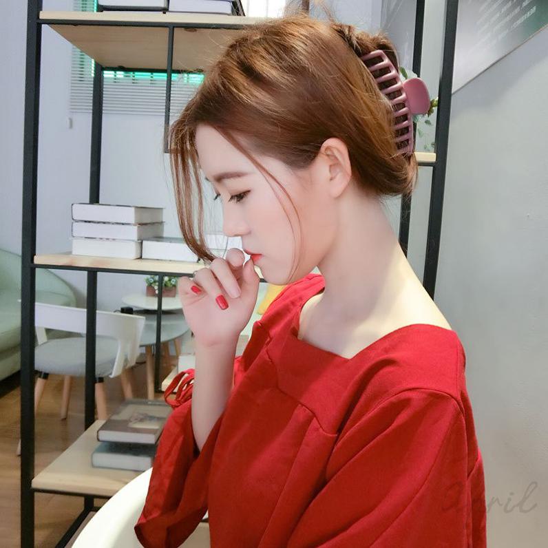 [April] Kẹp tóc thời trang thanh lịch phong cách Hàn với Quốc màu thô acrylic dành cho nữ 533
