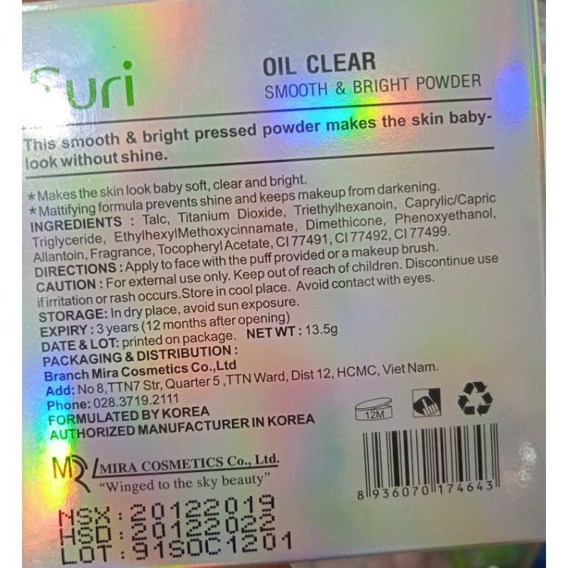 Phấn nền trang điểm SURI Smooth & Bright Power SPF/FPS 30 PA++ | BigBuy360 - bigbuy360.vn