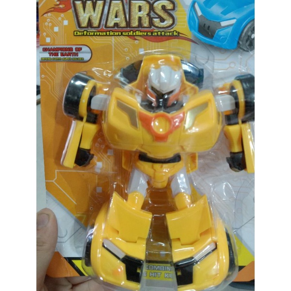 Vỉ đồ chơi roboot Genki wars biến hình siêu nhân thành xe - 314