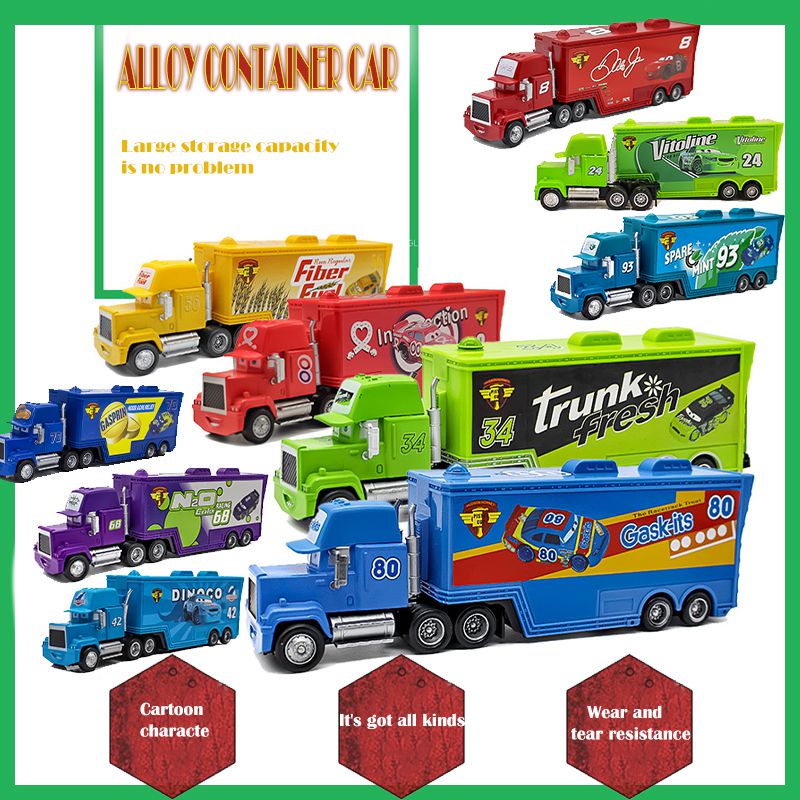 Disney Pixar Cars Children'S Toy Car Model Kesun Storm Uncle Mac Alloy Truck Handsome