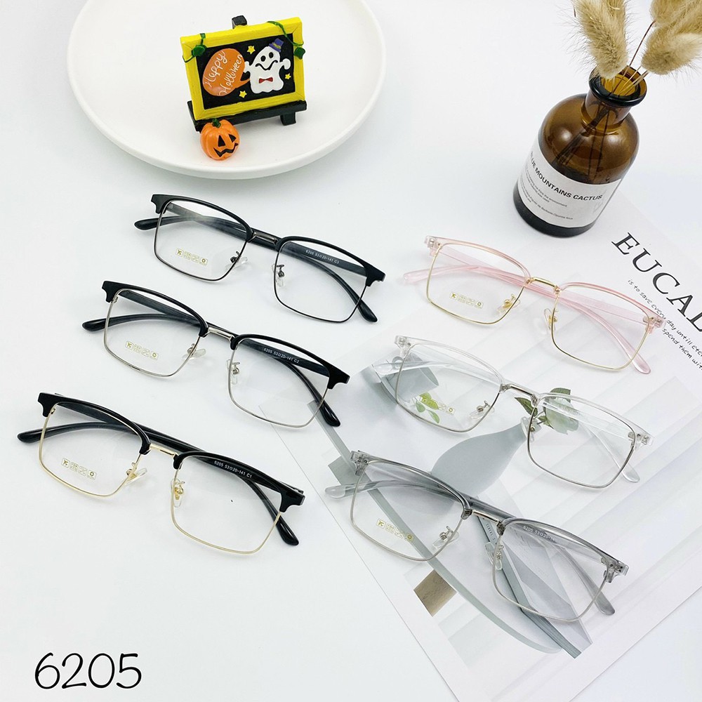 Mắt kính thời trang giả cận gọng kim loại chữ nhật đẹp AH1495-6F1 | BigBuy360 - bigbuy360.vn