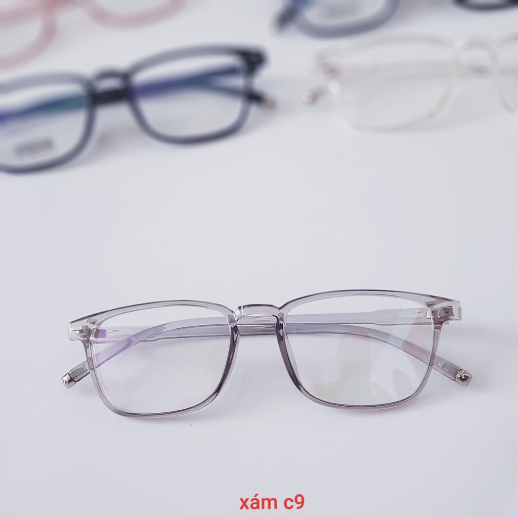 Mắt kính gọng dẻo Hàn Quốc cao cấp💖FREESHIP💖kính mát nam nữ giả cận TR90 213 thời trang AH188