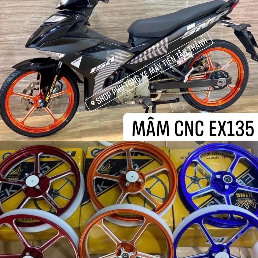 Vành đúc mâm cnc 5 cây Ex135 size 1.6-1.85/17inches _Dochoixemaynhapkhau