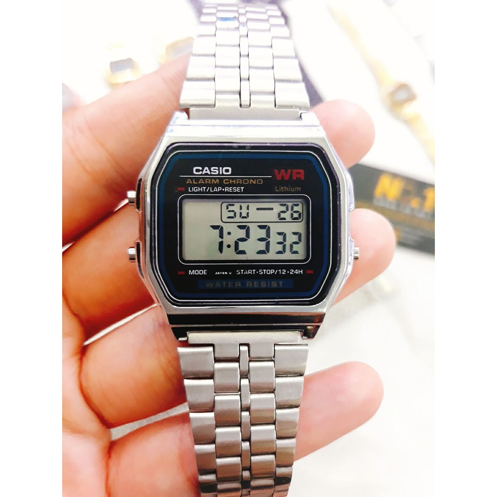 Đồng Hồ Nam Casio Standard A159WA-N1DF Chính Hãng - Dây Thép | Casio Standard A159WA-N1