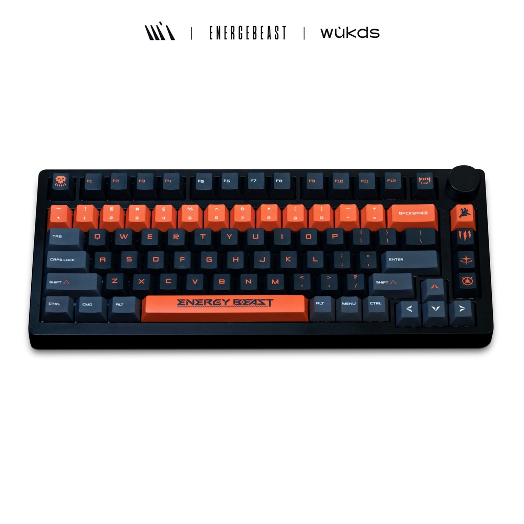 WUKDS ENERGE BEAST Keycaps 143 Phím PBT Thuốc nhuộm thăng hoa Keycaps Cherry Profile Keycaps dành cho Bàn phím cơ Cherry Gateron MX Switch