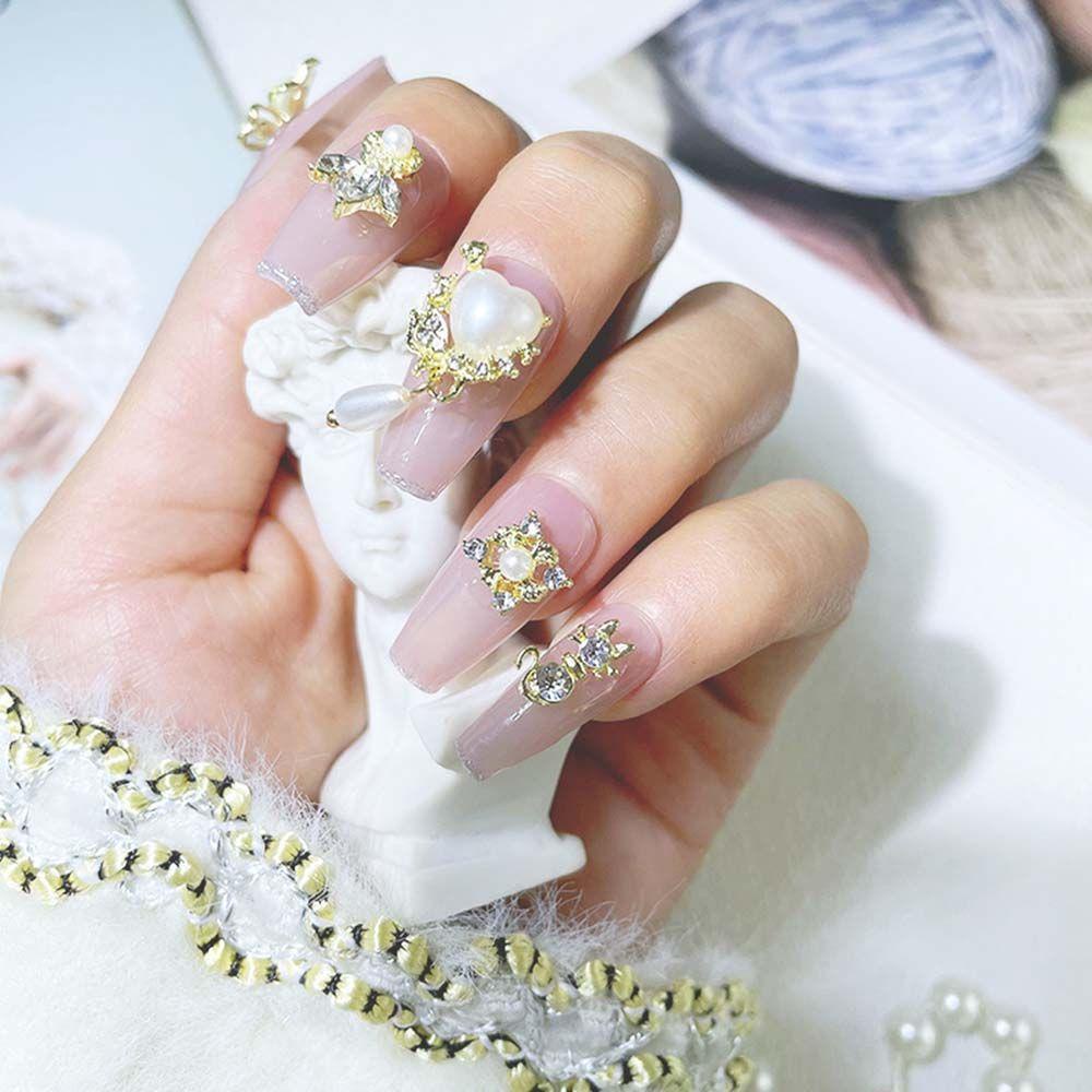 Phụ Kiện Trang Trí Móng Nghệ Thuật Hình Nơ Tua Rua Sang Trọng DIY