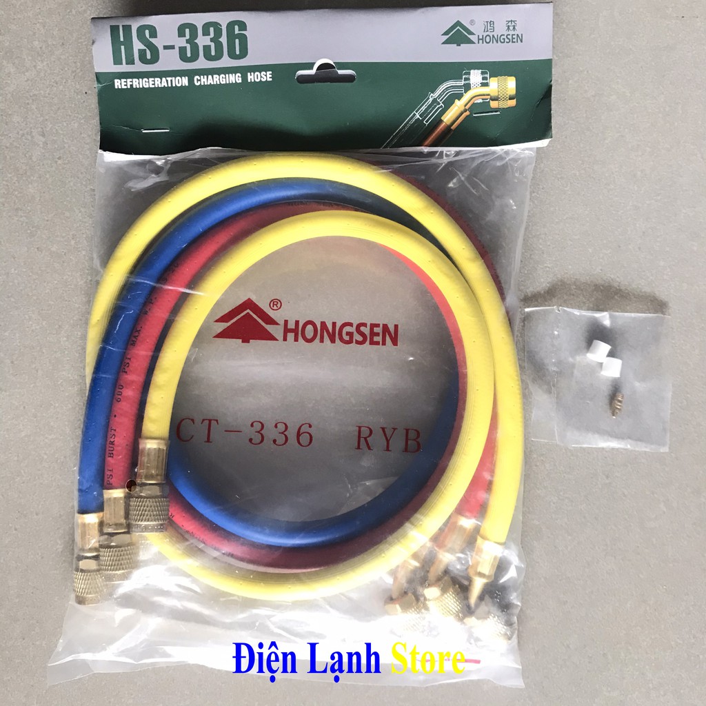 Bộ Dây Nạp Gas R22 Chính Hãng HONGSEN Tặng Kèm 2 Đầu Ron, Có Bán Lẻ Từng Dây Loại Tốt