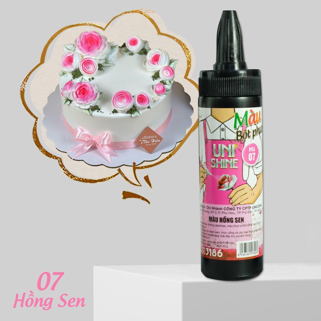 Màu phun bột thực phẩm Unicorn 45g ⚡ GIÁ SỐC ⚡ tạo màu thực phẩm món ăn, thức uống, bánh kẹo