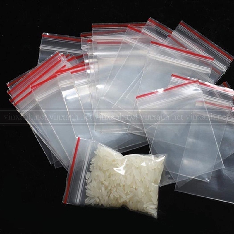 Túi zip-ziper loại dày chỉ đỏ 100gr