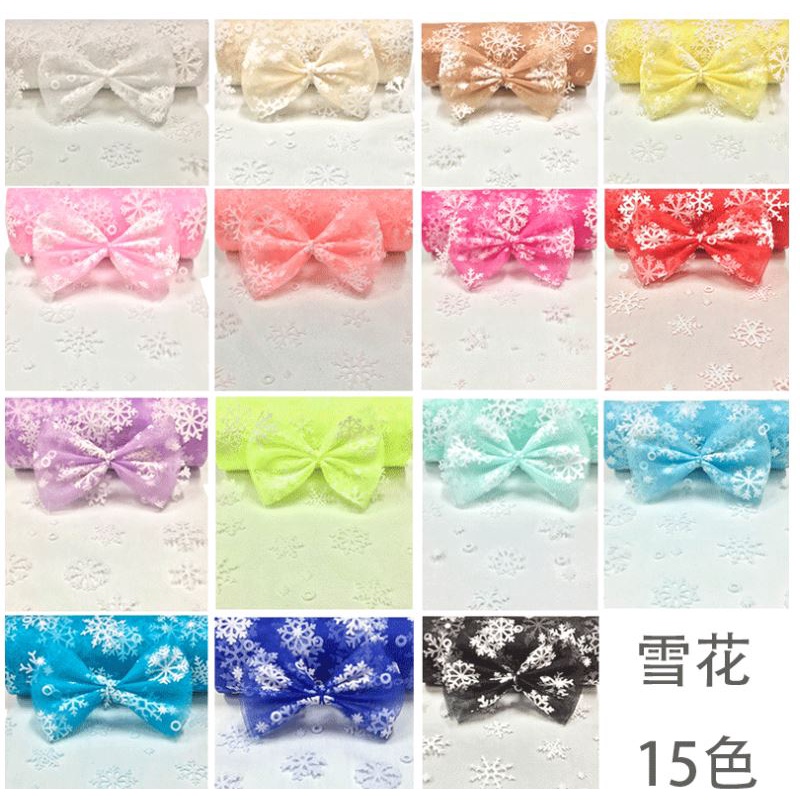 Ruy băng voan mềm bản rộng 15cm làm phụ kiện handmade hình bông tuyết elsa DIY