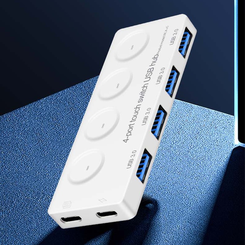 HUB USB 3.0 công tắc On/Off có đèn LED cho máy tính&lt;br&gt;