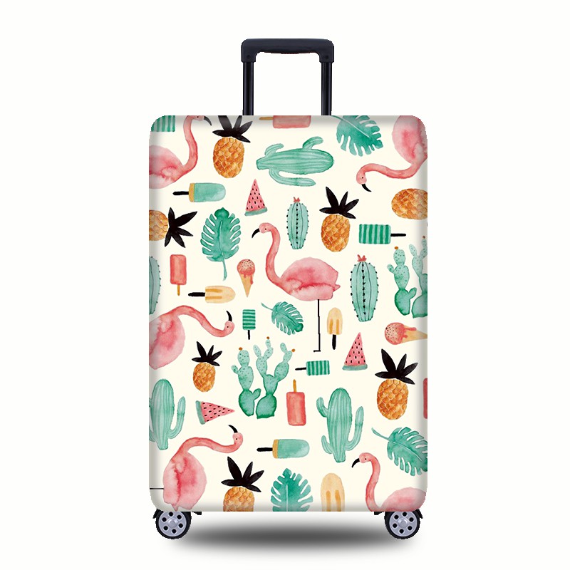 Luggage set flamingos 28 inch lever box case 20/26 travel cover elastic wear